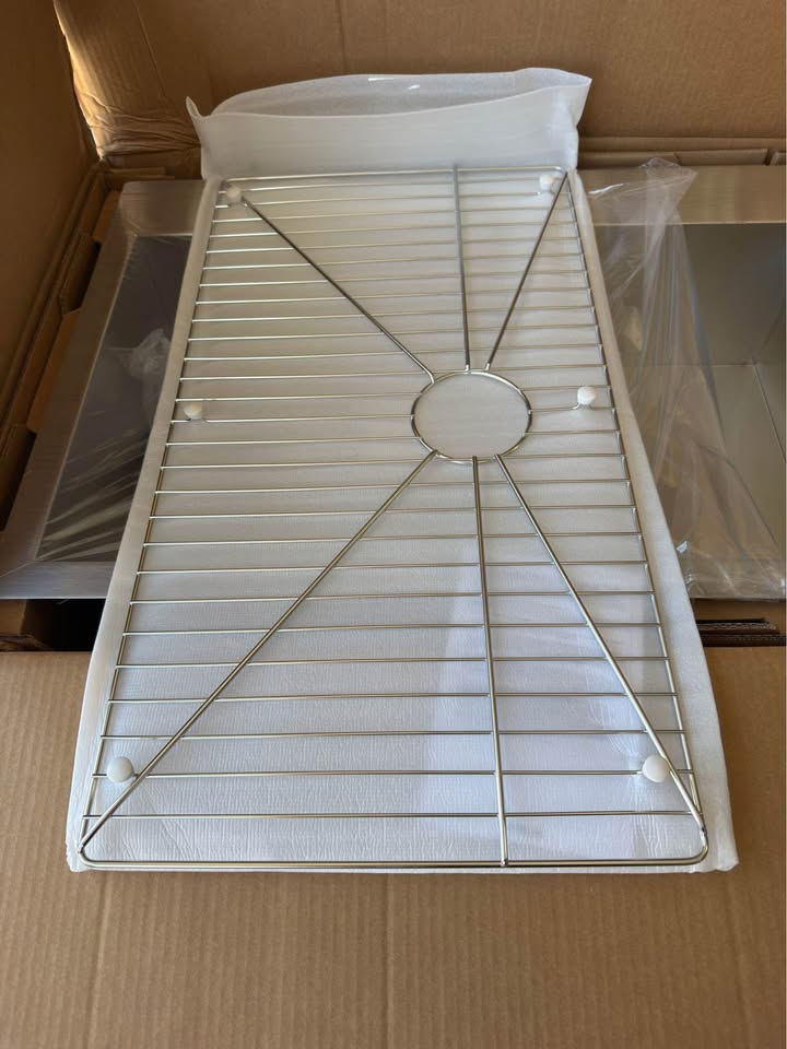 Kohler - Vault Dual Mount Stainless Steel 33 in. 1-Hole Single Bowl Kitchen Sink with Basin Rack
