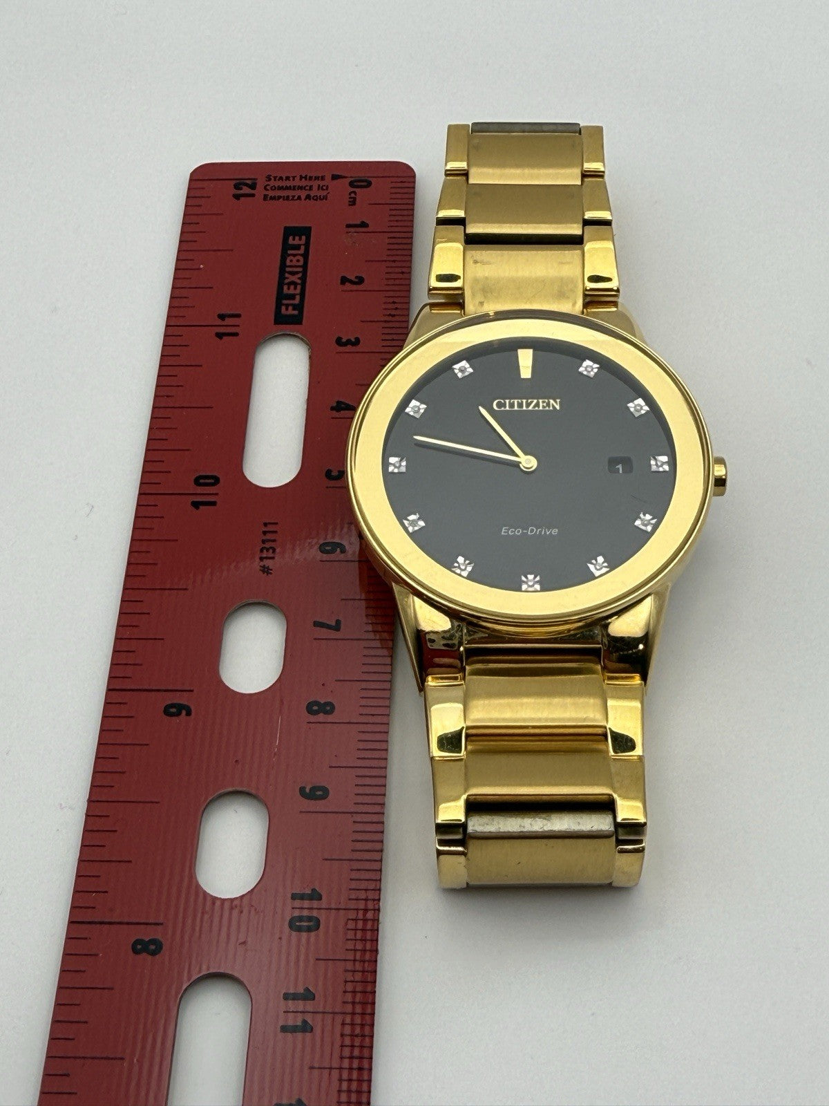 Citizen Eco-Drive Axiom Mens Watch, Stainless Steel - Gold