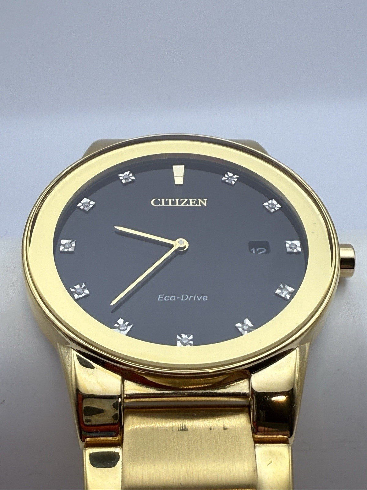 Citizen Eco-Drive Axiom Mens Watch, Stainless Steel - Gold