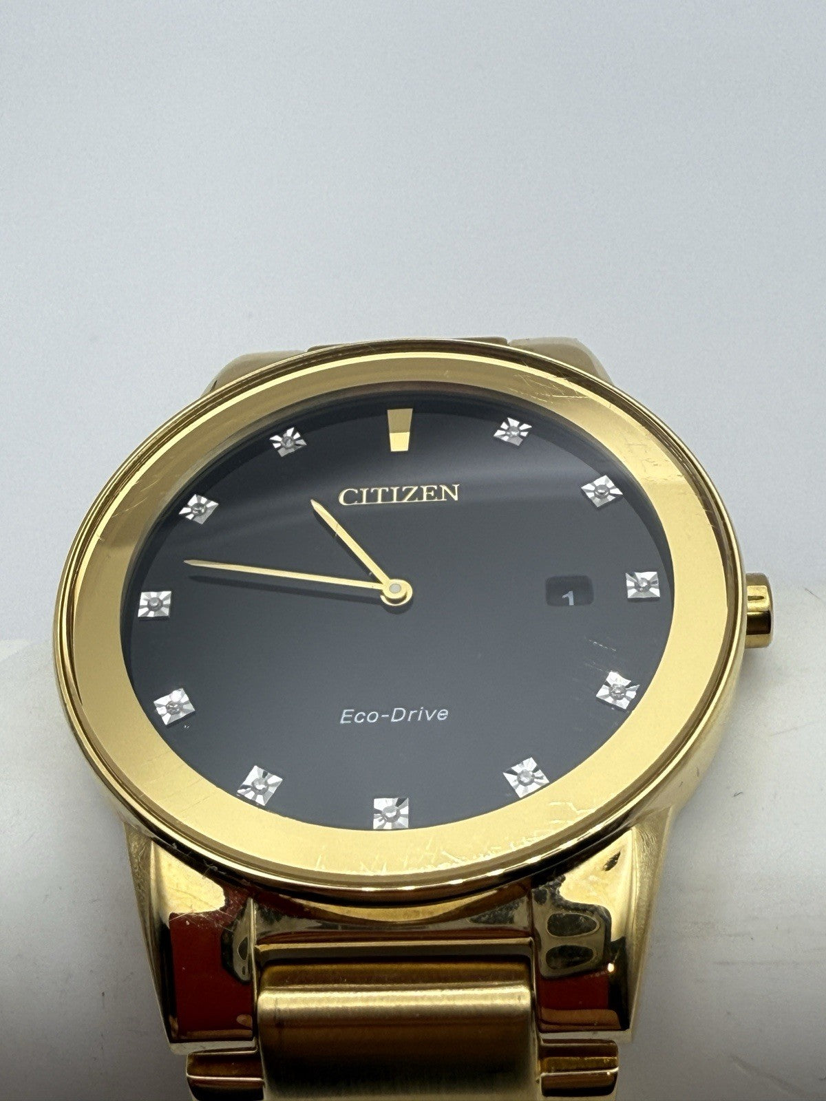 Citizen Eco-Drive Axiom Mens Watch, Stainless Steel - Gold