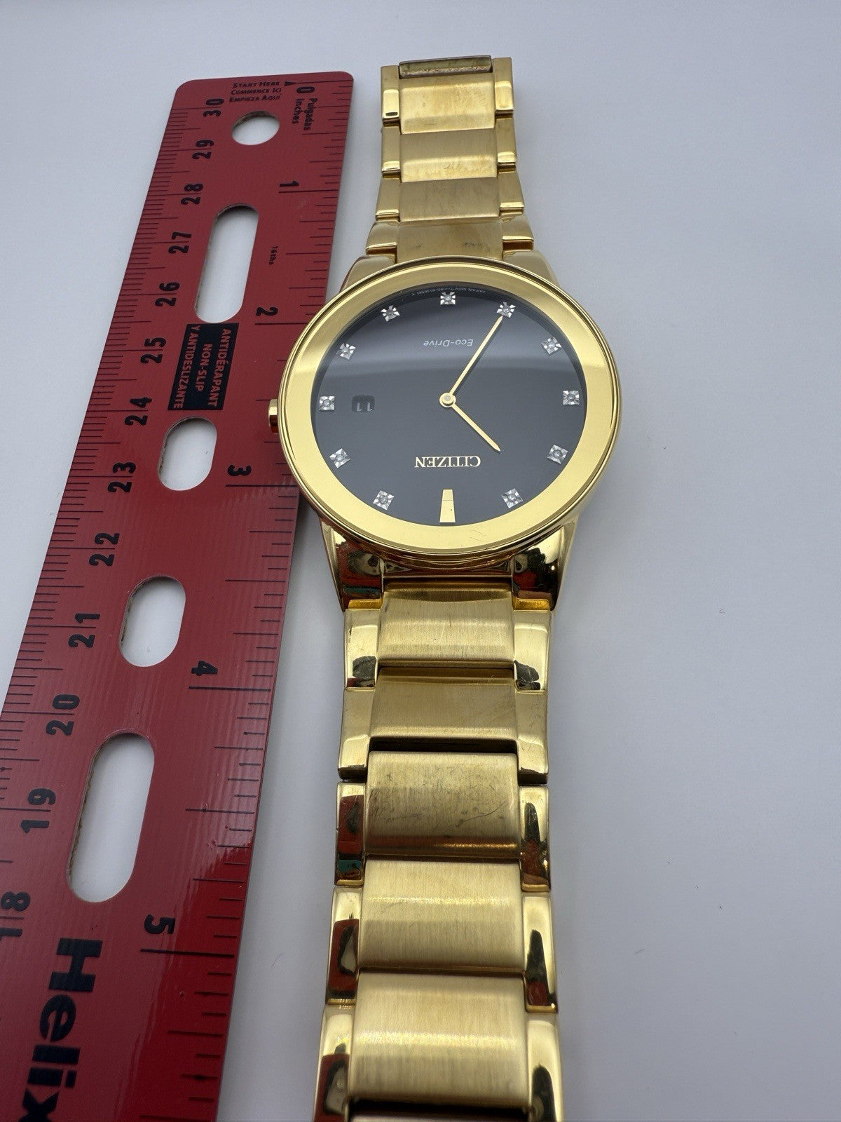 Citizen Eco-Drive Axiom Mens Watch, Stainless Steel - Gold