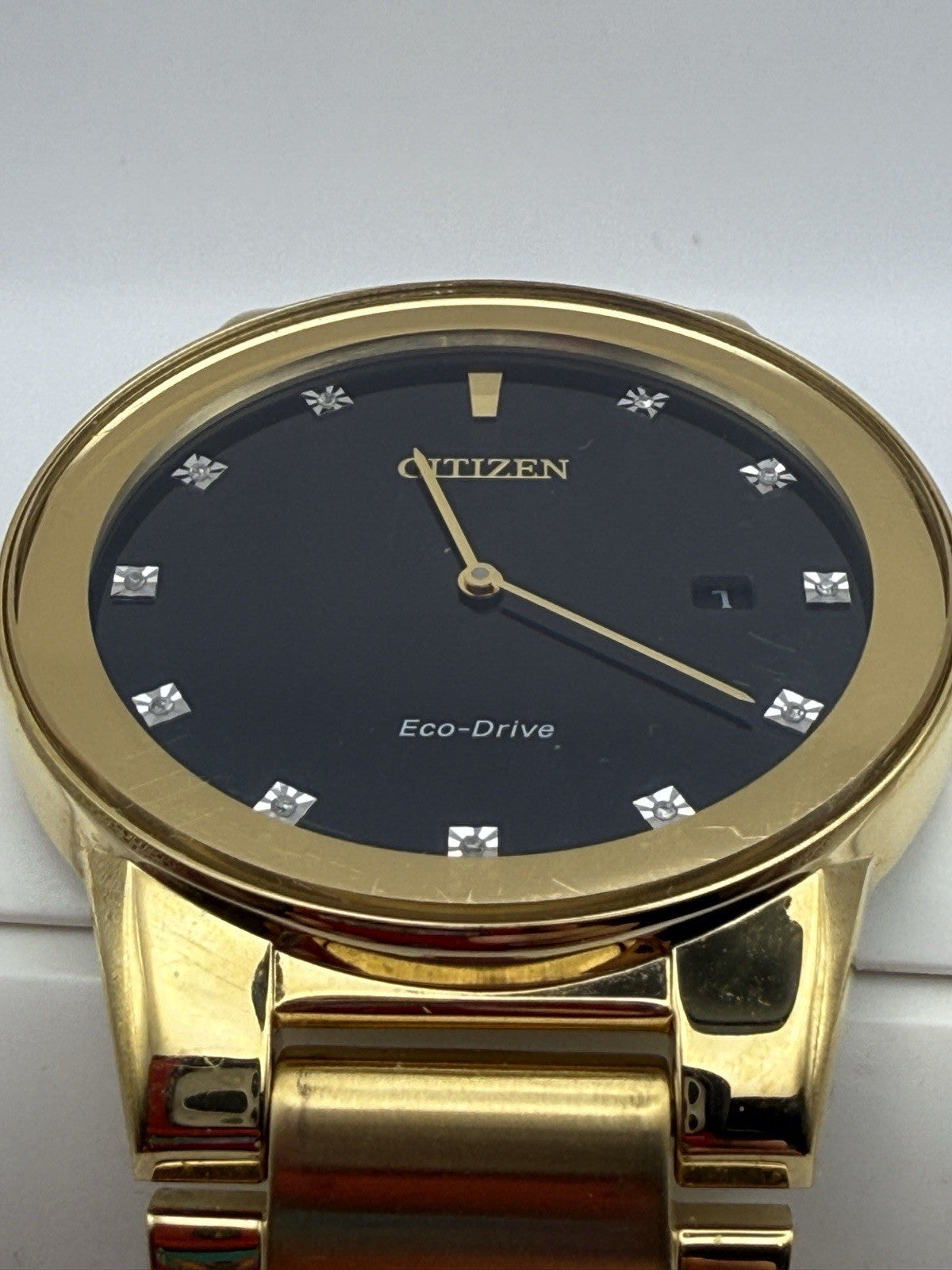 Citizen Eco-Drive Axiom Mens Watch, Stainless Steel - Gold