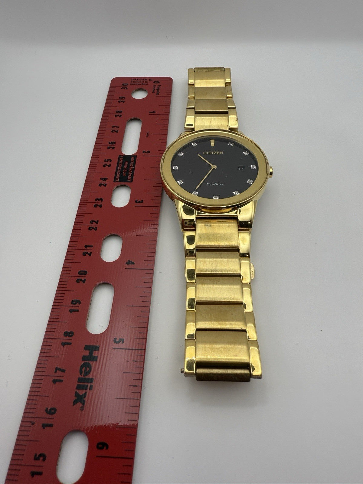 Citizen Eco-Drive Axiom Mens Watch, Stainless Steel - Gold