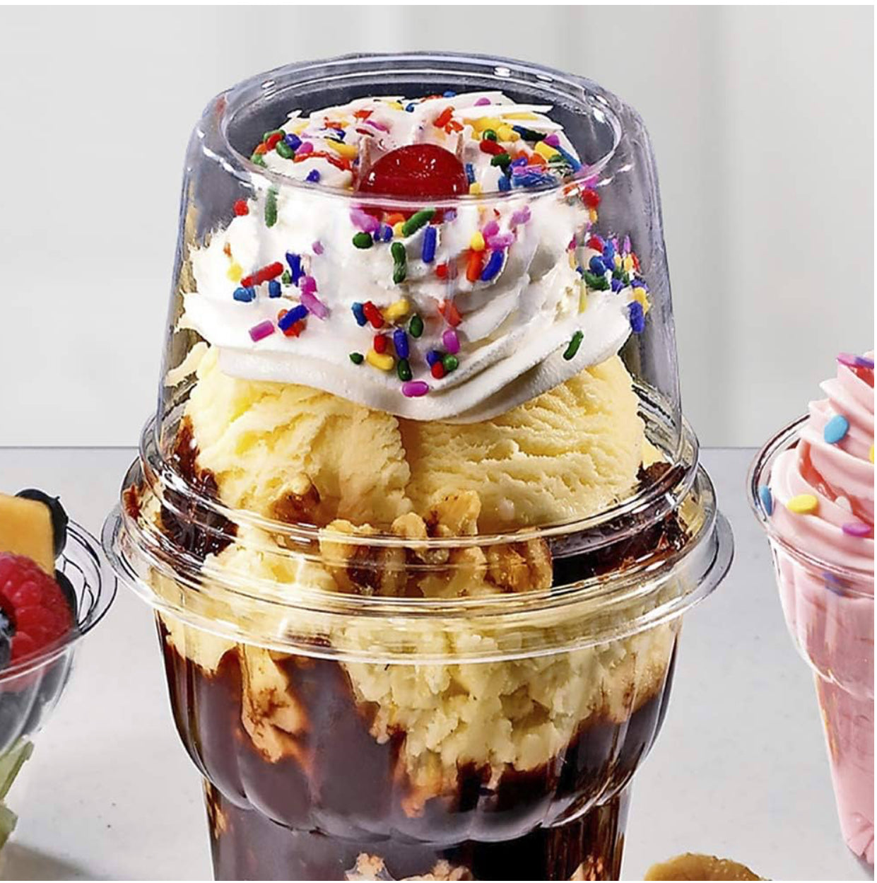 WNA Classic Parfait Plastic High Dome Lids for Parfait Cups – 500 Count