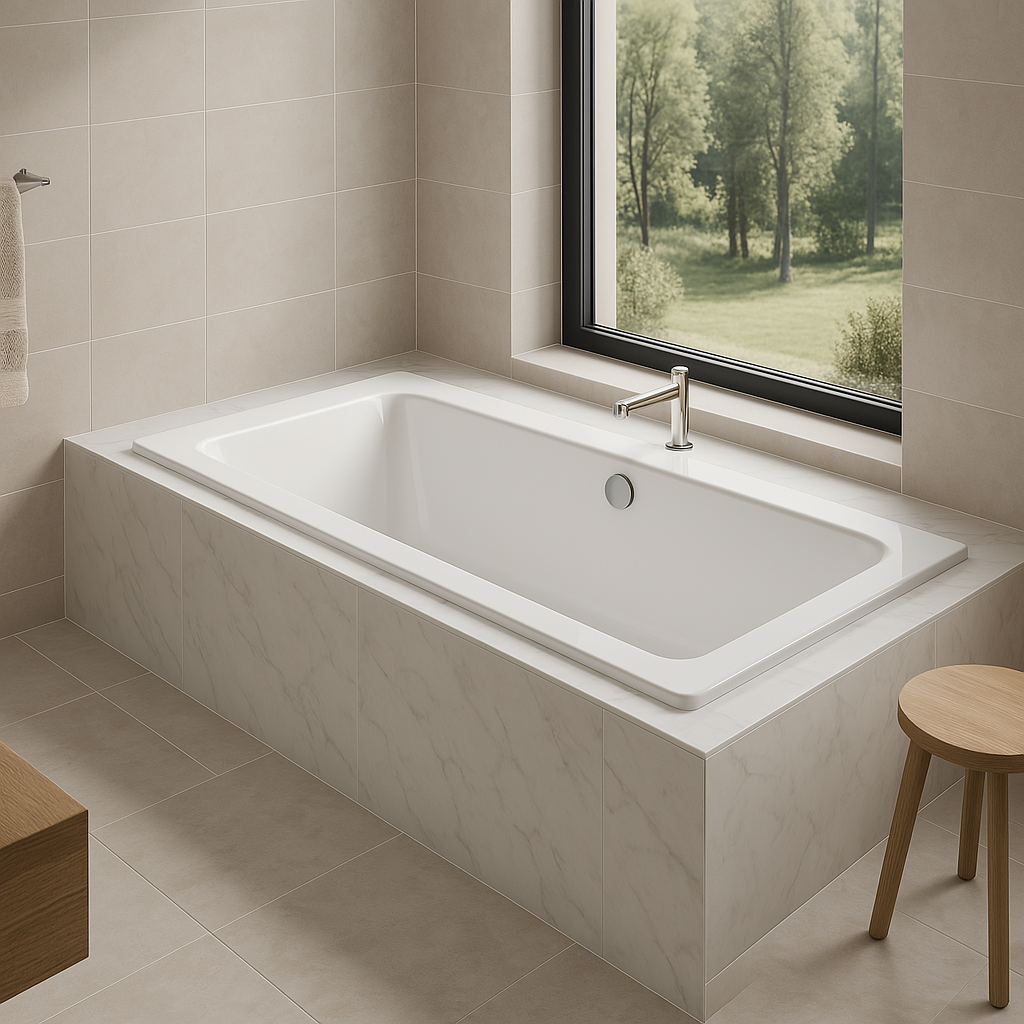 D-Code 71" x 32" Drop in/Undermount Soaking Bathtub